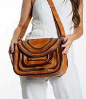 Bed Stu "Gilda" Pecan Teak Rustic Handbag
