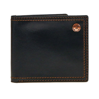 Hooey Classic Smooth Black Bifold Wallet