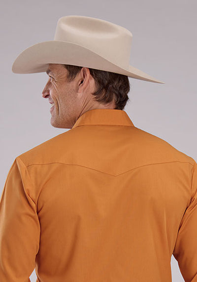 Roper Men's Solid Broadcloth Western Shirt