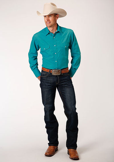 Roper Men's Solid Broadcloth Shirt