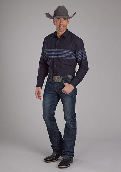Roper Men's Border Stripe Western Shirt