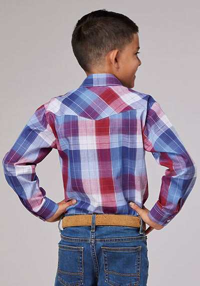 Roper Boy's Plaid Woven Shirt