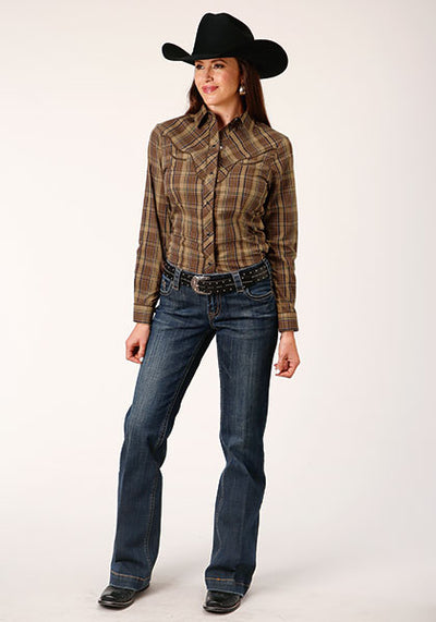 Roper Women's Plaid Fancy Yoke Shirt