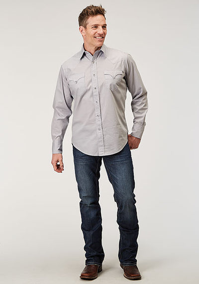 Roper Men's Solid Poplin Shirt
