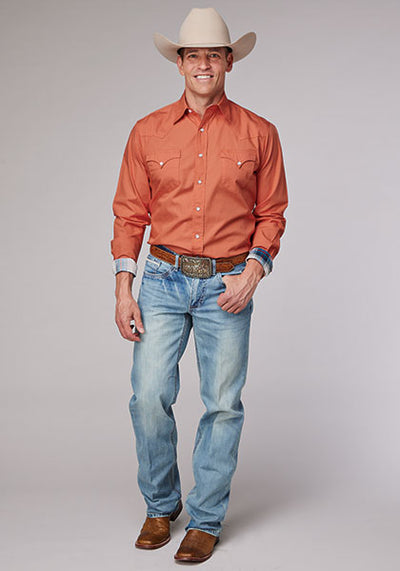 Roper Men's Solid Poplin Shirt