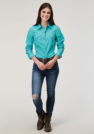Roper Women's Solid Poplin Shirt