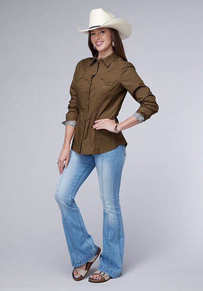 Roper Women's Solid Poplin Shirt