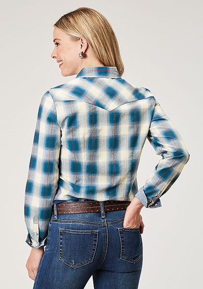 Roper Women's Arrow Dobby Plaid Shirt