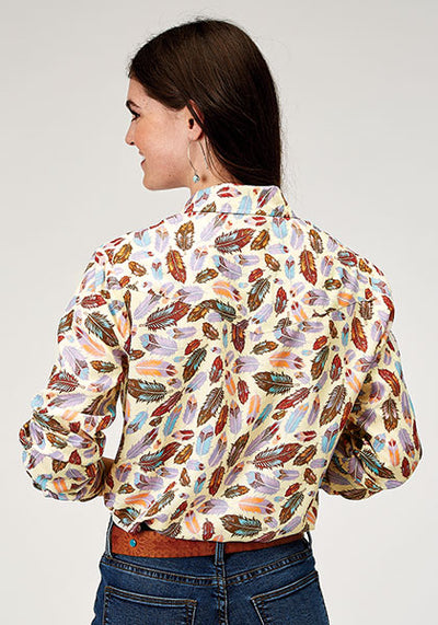 Roper Women's Feather Toss Printed Top