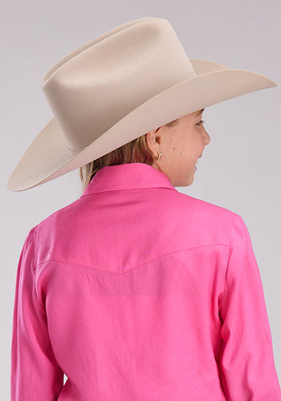 Roper Girl's Solid Rayon Western Blouse