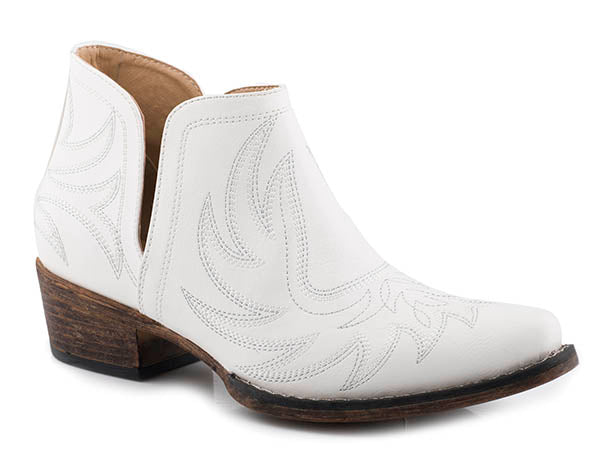Roper Women's White Faux Leather Ankle Boot
