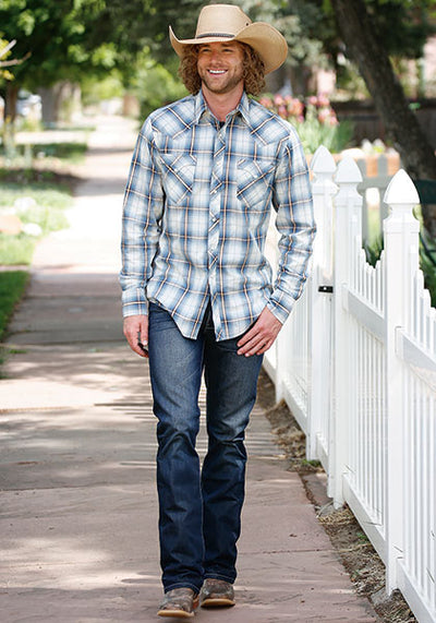 Tin Haul Men's Diamond Back Dobby Shirt