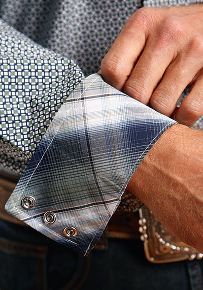 Stetson Men's Foulard Print Western Shirt