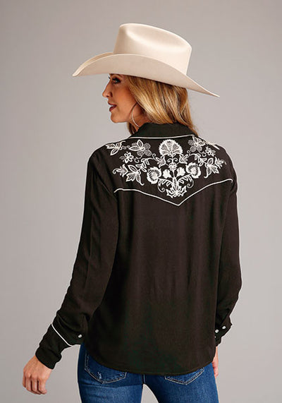 Stetson Women's Retro Embroidered Top