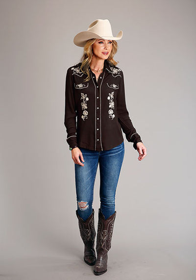 Stetson Women's Retro Embroidered Top