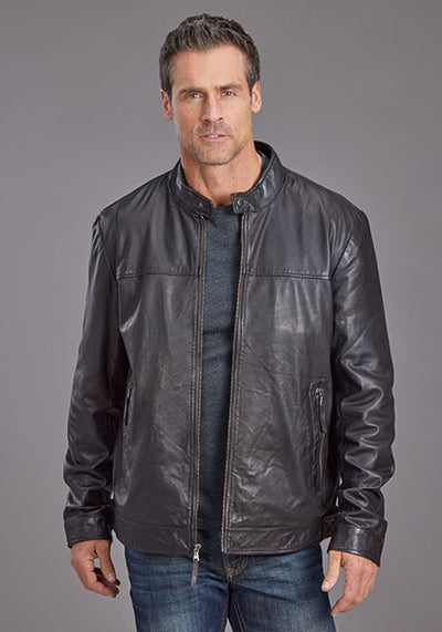 Stetson Men's Smoothed Brown Leather Jacket