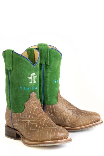 Tin Haul Big Kid's Gridlock Ride "Em Cowboy Sole Western Boot