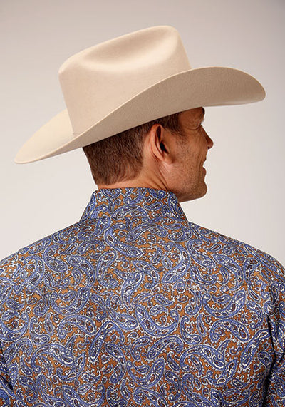 Roper Men's Valley Paisley Allover Print Shirt