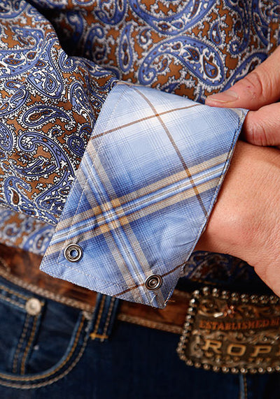 Roper Men's Valley Paisley Allover Print Shirt