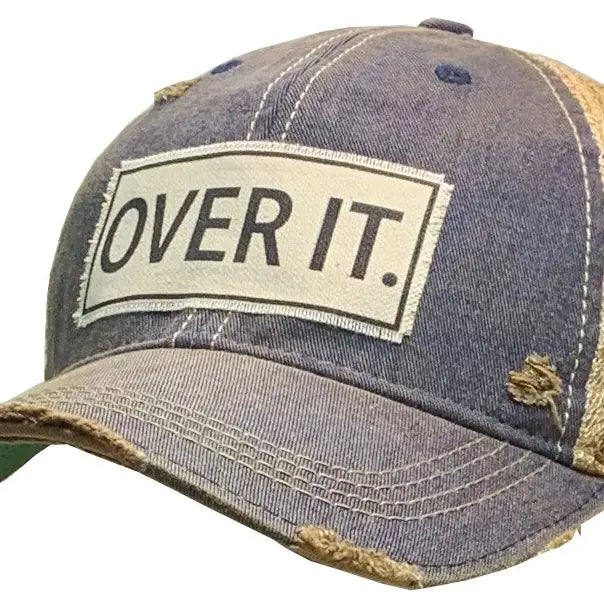 Vintage Life "Over It" Distressed Trucker Cap