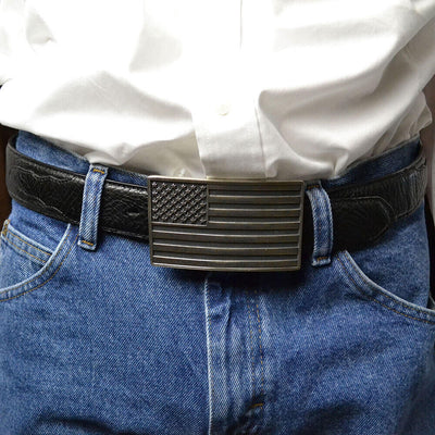 Montana Silversmiths Antiqued American Flag Buckle