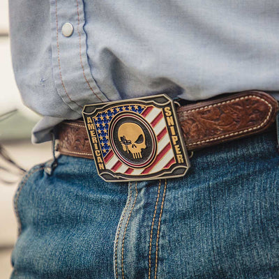 Montana Silversmiths Patriotic Duty Chris Kyle Buckle