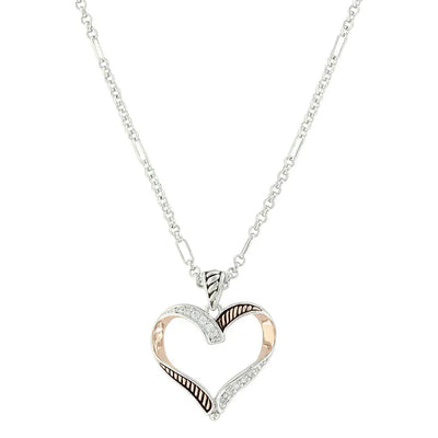 Montana Silversmith Facets of Love Rose Gold Heart Necklace