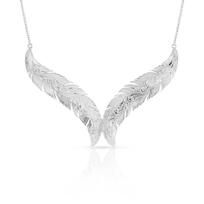 Montana Silversmiths Breaking Trail Feather Necklace