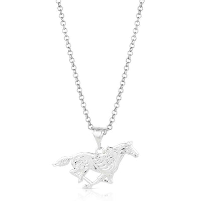 Montana Silversmith Out West Running Horse Necklace