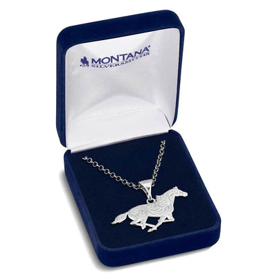 Montana Silversmith Out West Running Horse Necklace