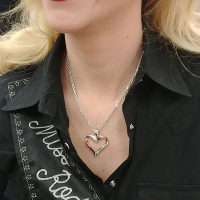 Montana Silversmith Facets of Love Rose Gold Heart Necklace