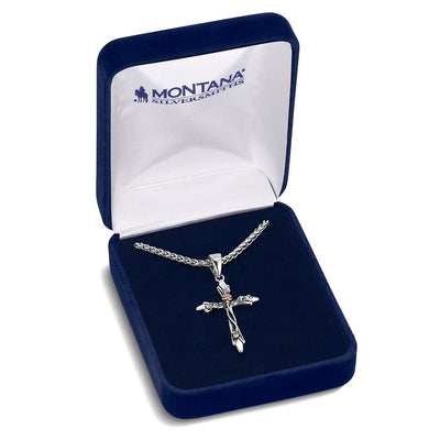 Montana Silversmith Thorns & Roses Cross Necklace