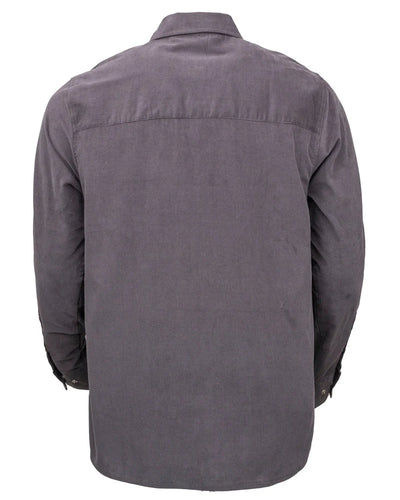 Outback Trading Men's Bryce Corduroy Shirt - Charcoal