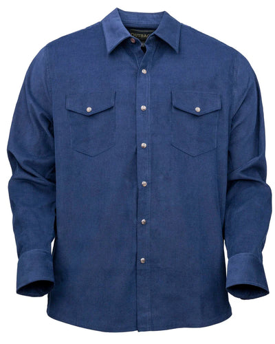 Outback Trading Men's Bryce Corduroy Shirt - Navy