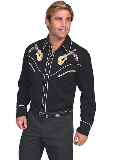 Scully Men's Rock 'N Roll Western Shirt