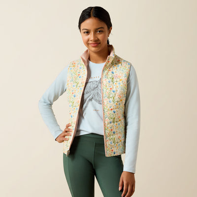 Ariat Girl's Floral Print Reversible Insulated Vest