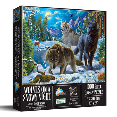 Wolves on a Snowy Night Puzzle