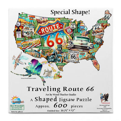 Traveling Route 66 Shape Puzzle