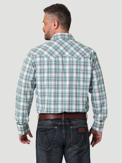 Wrangler Men's Retro Plaid Western Shirt