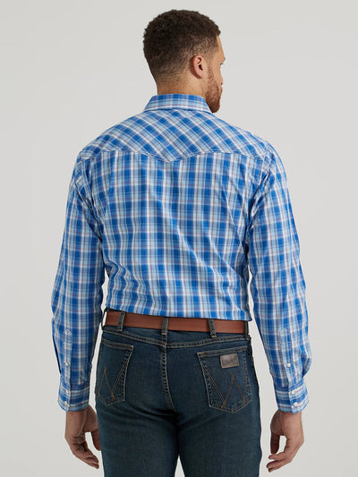 Wrangler Men's 20X Competition Blue Plaid Shirt