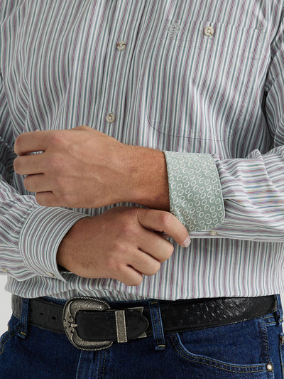 Wrangler Men's George Strait Stripe Shirt