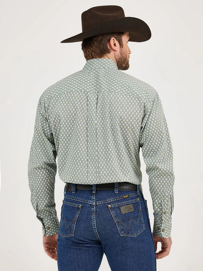 Wrangler Men's George Strait Grassy Diamonds Shirt