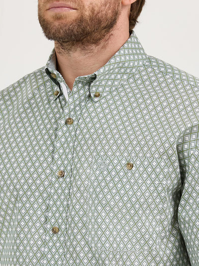 Wrangler Men's George Strait Grassy Diamonds Shirt