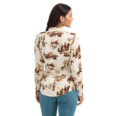 Wrangler Women's Retro Print Western Shirt