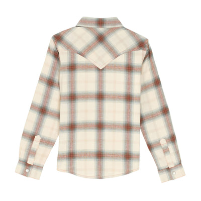 Wrangler Girl's Plaid Flannel Western Top