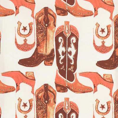 Wrangler Girl's Boot Print Western Top