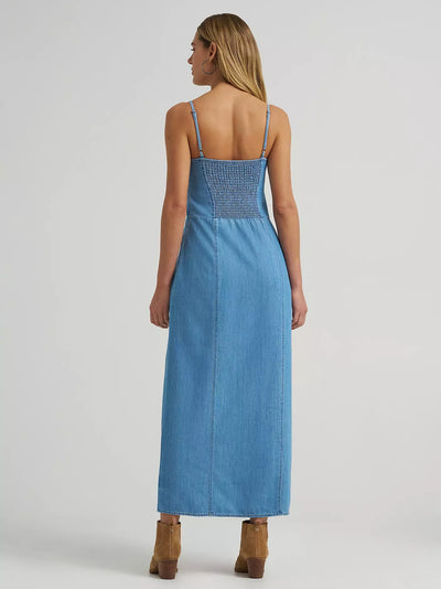 Wrangler Women's Denim Slit Front Maxi Dress