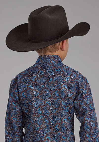Roper Boy's River Paisley Western Shirt