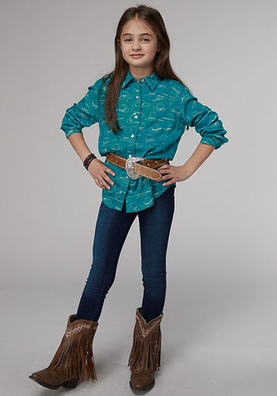 Roper Girl's Many Hats Printed Top