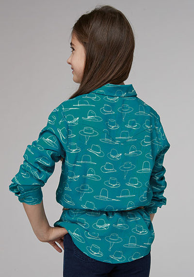 Roper Girl's Many Hats Printed Top
